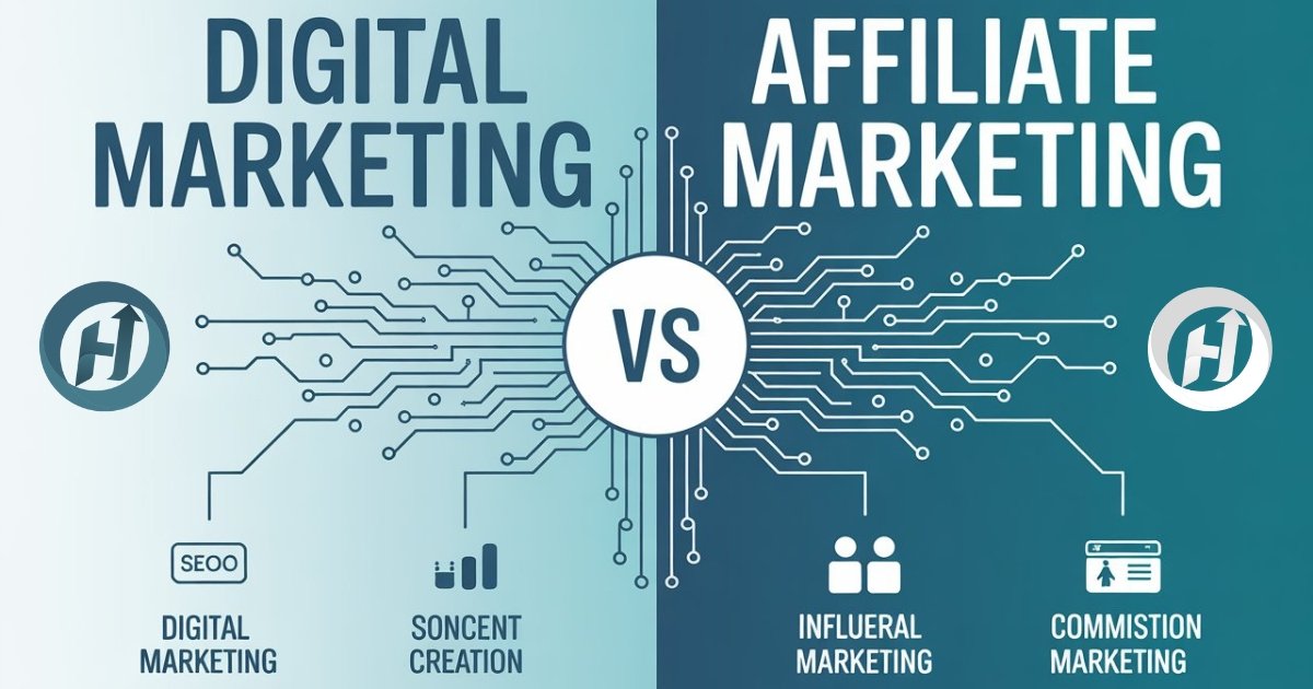 Digital Marketing vs Affiliate Marketing: Comprehensive Guide (2025), www.onlinehaqyar.com